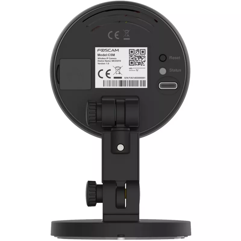 Foscam C5M Überwachungskamera für innen, WLAN/LAN, 5 MP (3072x1728), schwarz