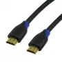 LogiLink CH0065 High-Speed-HDMI-2.0-Kabel mit Ethernet, 4K/60Hz Ultra HD, 3D, vergoldete Stecker, 7,5 m, schwarz