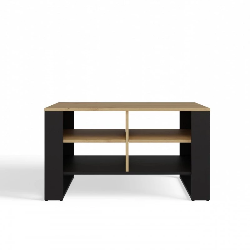 Couchtisch top e shop Topeshop STOLIK KAWOWY ŁAWA MODERN 4P Dąb Artisan Czern