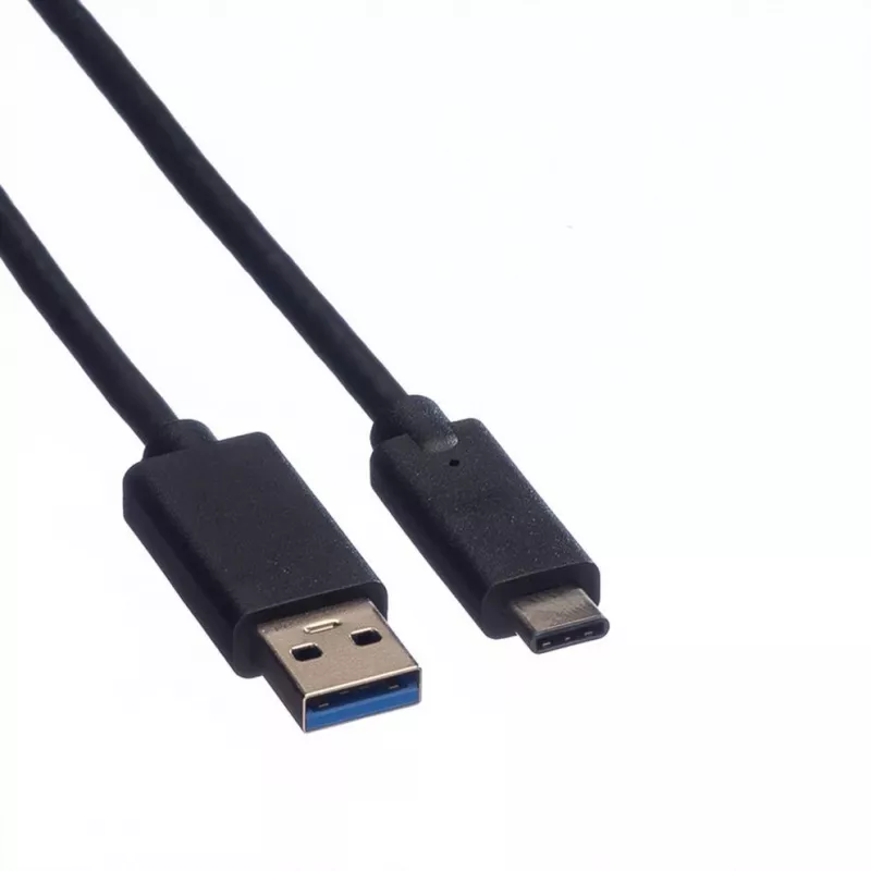 ROLINE - USB-Kabel - USB Typ C (M) - 9-polig USB Typ A (M) - 50 cm (USB 3.1) - vergossen - Schwarz (11.02.9010)