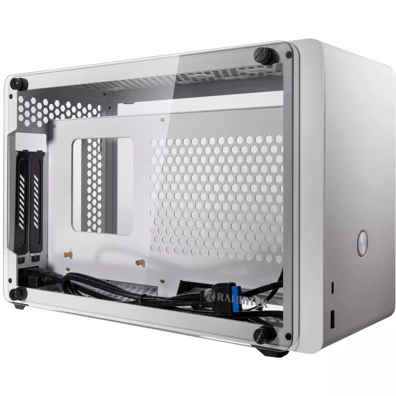 RAIJINTEK Ophion Mini-ITX Gehäuse mit Temperglas - Weiß - Gehäuse - Mini-ITX