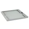 Triton RAC-UP-650-A4 19"-Fachboden 1U, perforiert, 650 mm Tiefe, 80 kg Traglast, Grau RAL 7035