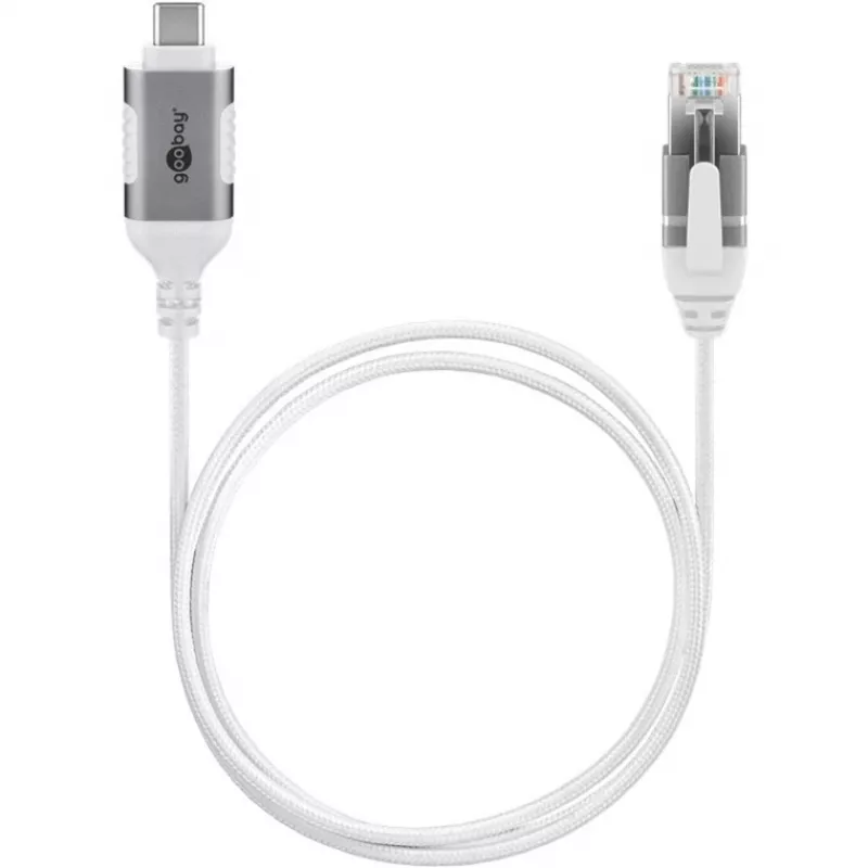 Goobay Ethernet-Kabel USB-C 3.1 auf RJ45 schlank 5 m – verbindet Router, Modem oder (74389)