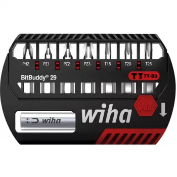 WIHA 42137 - Bit-Set BitBuddy, 8-teilig gemischt, 29 mm, TY-Bit (42137)