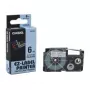 Casio XR-6X1 Beschriftungsband, 6 mm, Schwarz auf Transparent