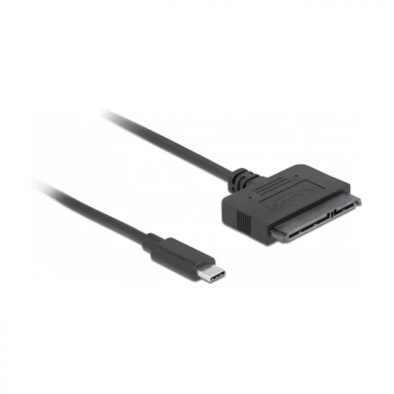 DeLOCK 63803 USB Type-C Konverter zu 22 Pin SATA 6 Gb/s für 2,5-Zoll-SSD / HDD, ASM235CM, 0,5 m