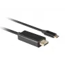 Lanberg CA-CMDP-10CU-0010-BK USB-C auf DisplayPort Kabel 1 m, 4K/60Hz, HDR, 21,6 Gb/s, vergoldet, schwarz