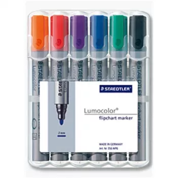 Marker Staedtler 356 WP6 6 Stück Schwarz Blau Grün Orange Rot Violett