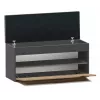 Geschlossener Schuhschrank Top e Shop PARMA — Anthrazit und Eiche, Spanplatte, 1000×490×350 mm