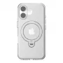 Torras Ostand Spin Hülle für iPhone 16 Plus, transparente Schutzschale