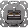 DIGITUS DN-9005-N - Anschlussdose, Unterputz - RJ-45 X 2 - RAL 9010 - 2 Ports (DN-9005-N)