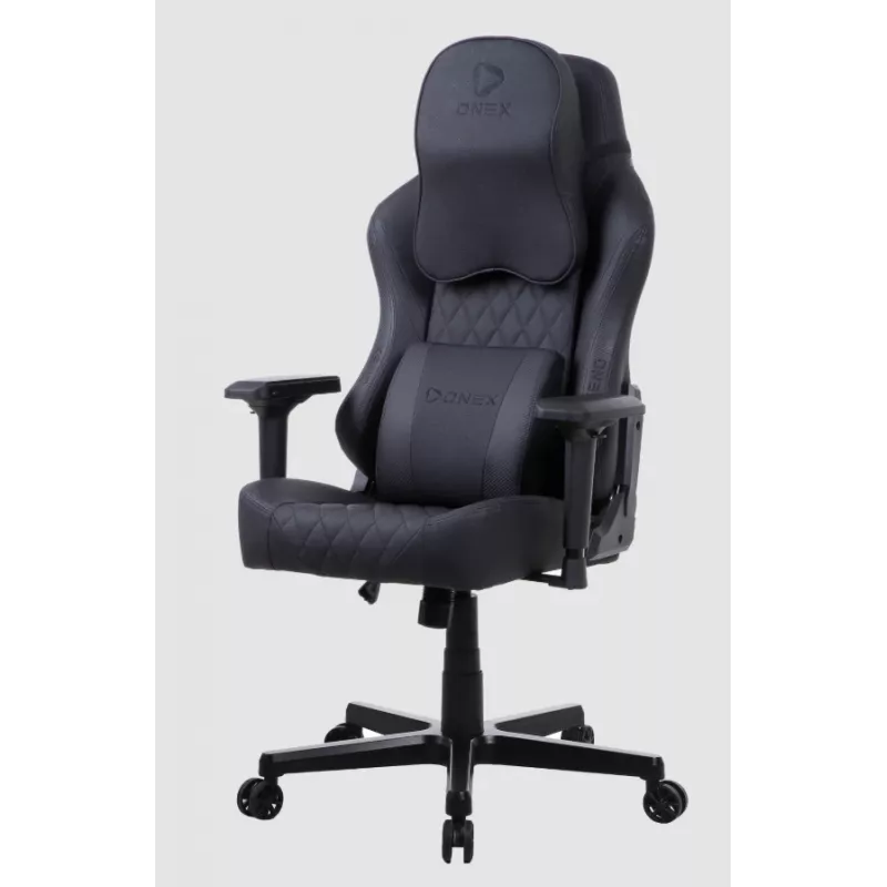 Gaming-Stuhl Onex FX8 Formula X — ergonomischer Racing-Sitz, verstellbare Armlehnen, Neigungs- und Wippfunktion, schwarz