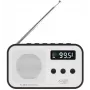 Adler AD 1907 digitales PLL-Radio, AM/FM, 40 Senderspeicher, Wecker mit Schlummerfunktion, USB-C, eingebauter Akku, 3,5-mm-Klinkenbuchse, Weiß/Schwarz