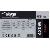 Akyga Basic AK-B1-420 ATX-Netzteil 420 W, 120-mm-Lüfter, passive PFC, Grau