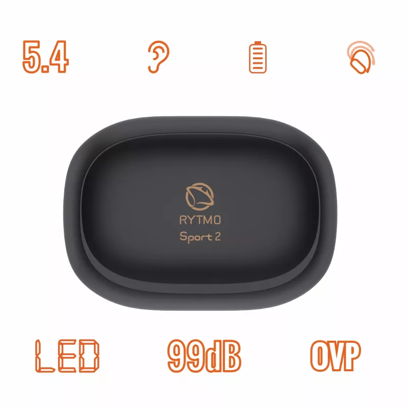 Kabellose Sport-Ohrhörer MANTA Rytmo Sport 2 MATWS012BK — True Wireless, In-Ear, Schwarz