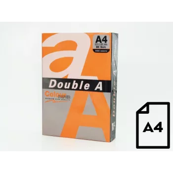Farbiges Papier Double A, 80g, A4, 500 Blatt, Safran