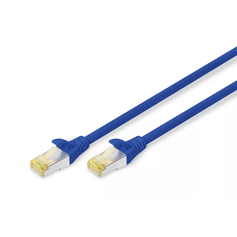 DIGITUS CAT6A S-FTP PATCH-KABEL LSZH AWG 26/7 LÄNGE 0,25 M BLAU