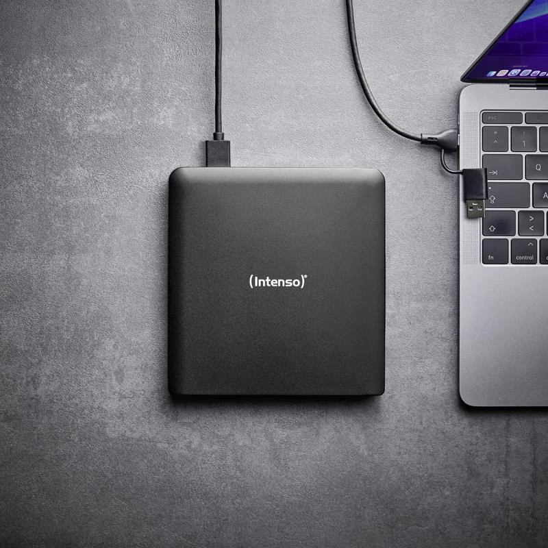 Intenso EOD 500BD Slim externer Blu-ray-Brenner, USB 3.2 Gen 1, Schwarz