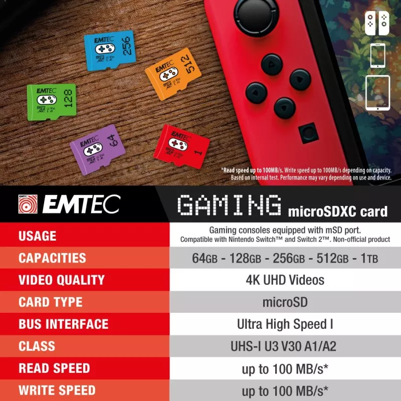 Emtec 128GB MicroSDXC UHS-I ECMSDM128GXCU3G Speicherkarte