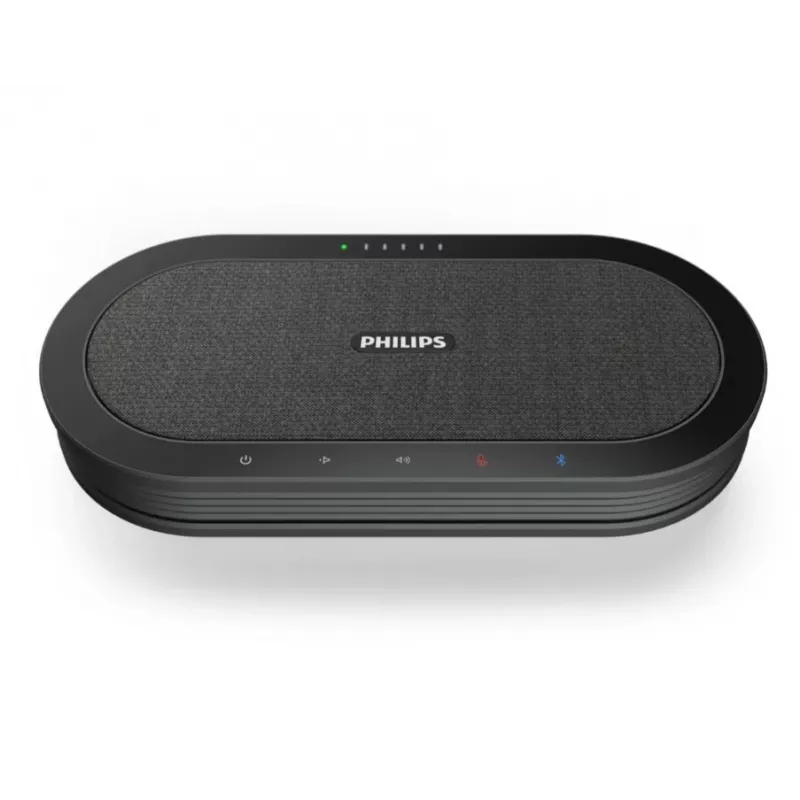 Philips PSE0501 Smart Meeting kabelloses Konferenzmikrofon mit Meeting-Assistent Sembly, USB-C, Schwarz/Grau
