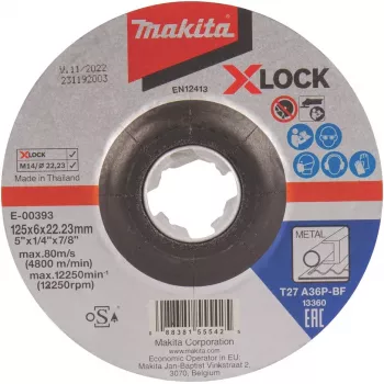 Makita - Schleifscheibe - für Metall - 125 mm - Körnung: A36P-BF