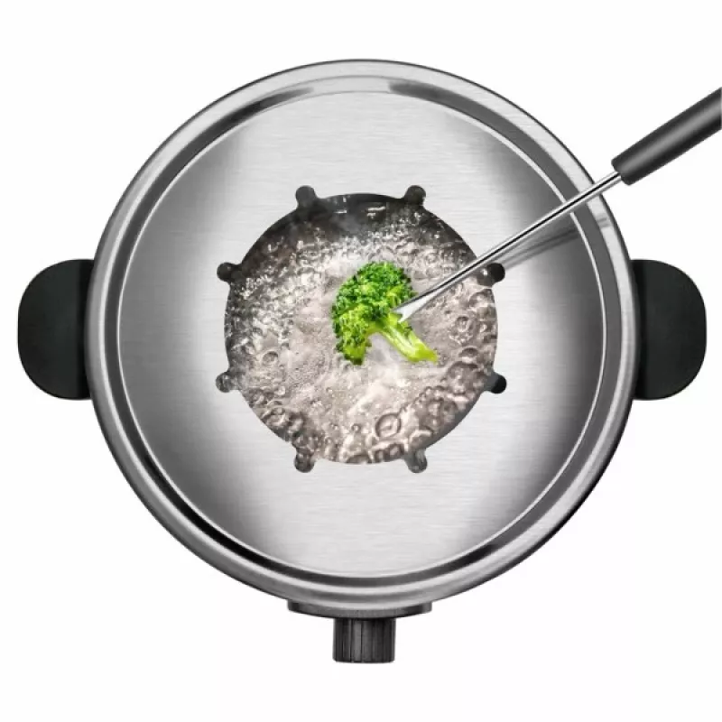 Fondue-Set Taurus FF2 2 L für 8 Personen, Edelstahlgehäuse, 1000 W, 230 V, schwarz/silber