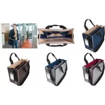 Notebook-Tasche sigel Desk Sharing Bag Bicolor M Blau/Beige für 15,4-Zoll-Laptops