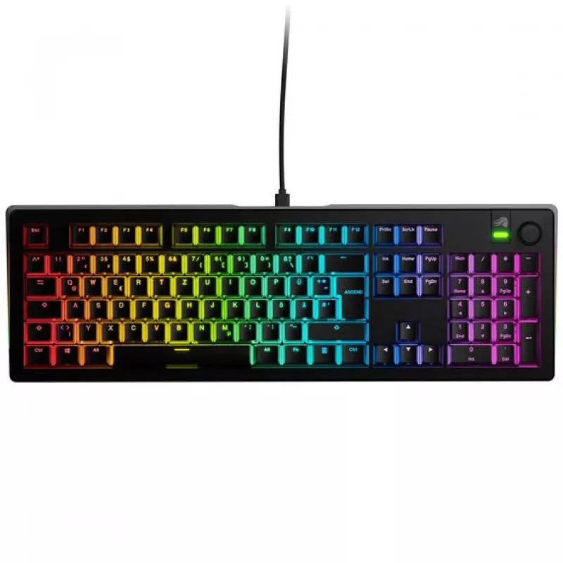 Mechanische Gaming-Tastatur GLORIOUS GMMK 3 100% Pre-Built ISO (DE) mit Fox-Schaltern, schwarz