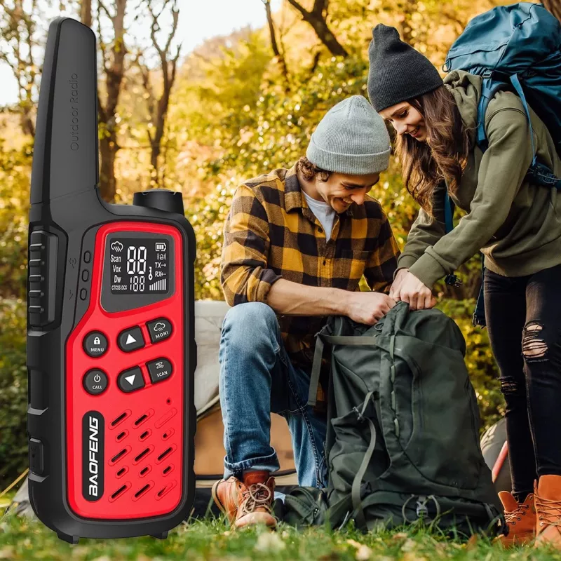 Baofeng BF-T25E Walkie-Talkie-Set, 2 Stück, rot