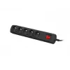 Steckdosenleiste ARMAC ARC 5 — 5 Steckdosen, 3 m Kabel, schwarz