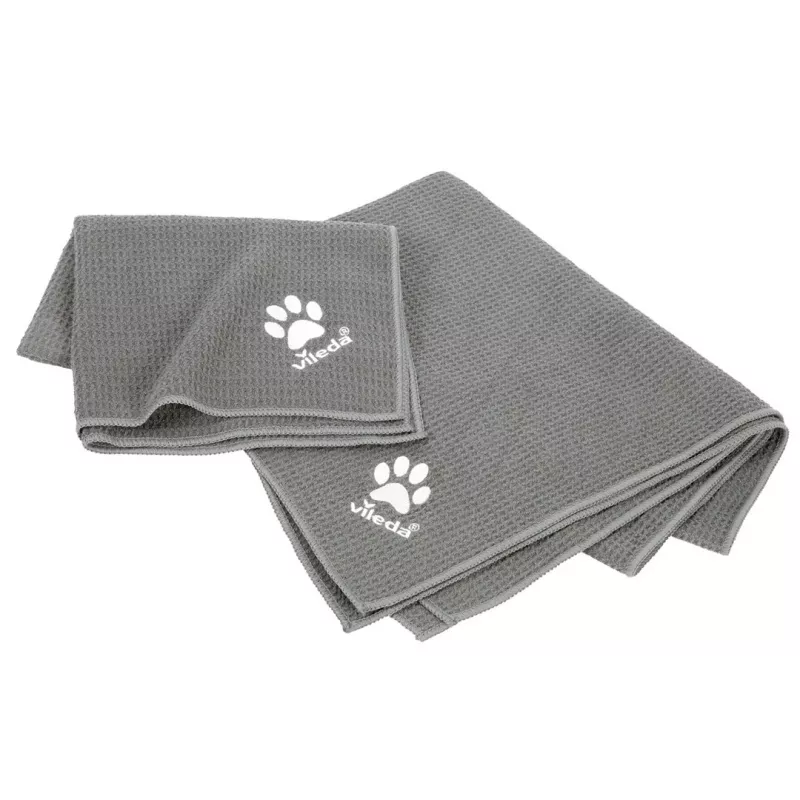Mikrofaserhandtuch VILEDA 172651 für Katzen und Hunde, Grau, 650×1000 mm, Polyamid