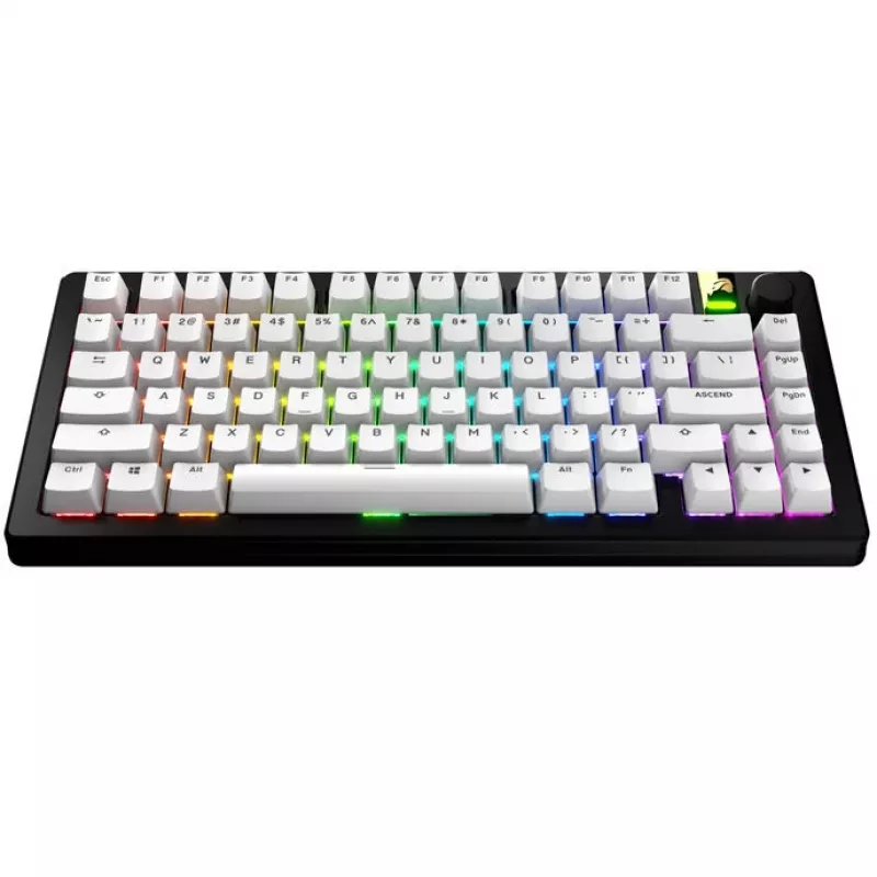 Keycaps GLORIOUS GPBT Basics PBT Dye-Sub Classic Weiß ANSI-Layout