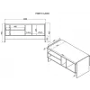 Cama PORTO bench/table 100x50x46 oak/Schwarz