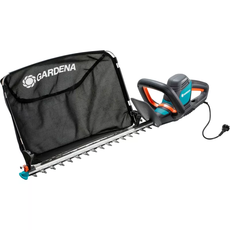 Gardena Elektro-Heckenschere ComfortCut 550/50, 50 cm, Doppelmesser, 2,7 cm, Orange, Schwarz, Blau, 2,6 m/s², 84 dB
