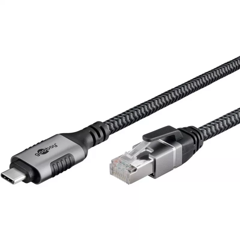 Goobay 70753 USB-C to RJ45 Ethernet CAT 6 Kabel for Stable Wired Internet Connection with Router/Modem/Network Switch/Replaces USB to RJ45 Adapter / 1