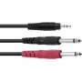 Adapterkabel Omnitronic 3,5 mm auf 2 × 3,5 mm, Stereo-Splitter, 1,5 m