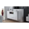 Cama Meble VIVA 150 Sideboard, weiß/weiß Hochglanz + Sonoma-Eiche