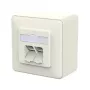 Metz Connect 130D380002-I E-DAT C6A IDC 2-Port Aufputzdose, Reinweiß
