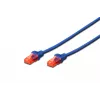 Netzwerkkabel Digitus CAT 6 U/UTP RJ-45 Cat6 0,25 m Blau