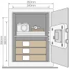 Bürosafe Yale YSV/390/DB2 — 40 L Stahlsafe, schwarz, Kombinationsschloss, Boden-/Wandmontage