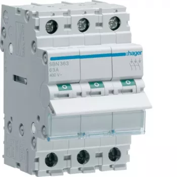Hager SBN363 Trennschalter, 3P 63 A, 3 Module