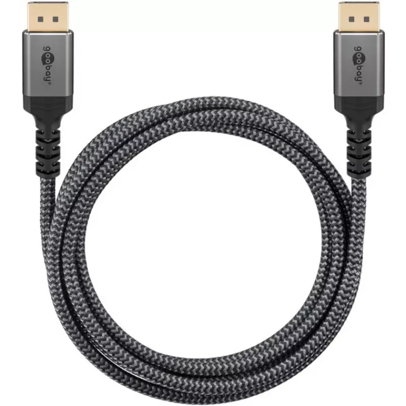 Goobay 65267 DisplayPort-Kabel 5 m Schwarz - Silber (65267)