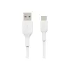 Kabel PVC USB-C auf USB-A 15 cm Weiß