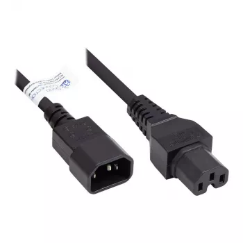 Good Connections IEC Appliance-Hot-Condition Appliance C14 auf C15 schwarz 3m