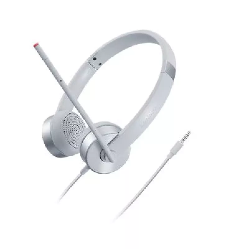 Lenovo 100 Stereo Analogue Headset Büro/Callcenter Silber