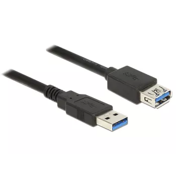 DeLOCK Verlängerungskabel USB3.0 - USB-Verlängerungskabel - USB Typ A (M) auf USB Typ A (W) - USB3.0 - 5,0m - Schwarz (85058)