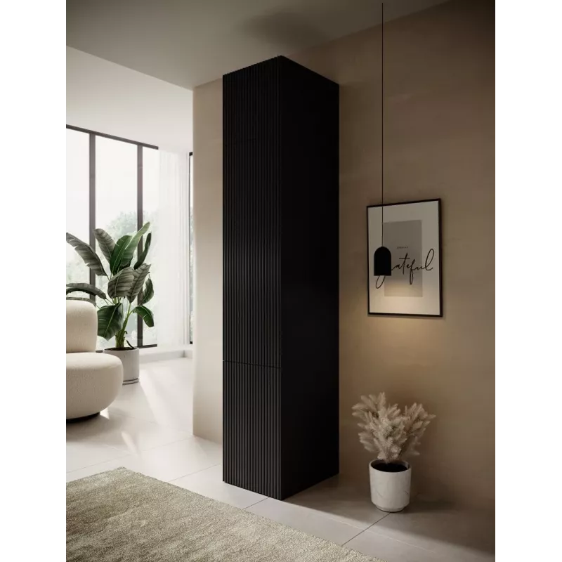 Kleiderschrank cama meble PAFOS 1D BASE 45×55.5×45 cm Schwarz matt, 1 Tür