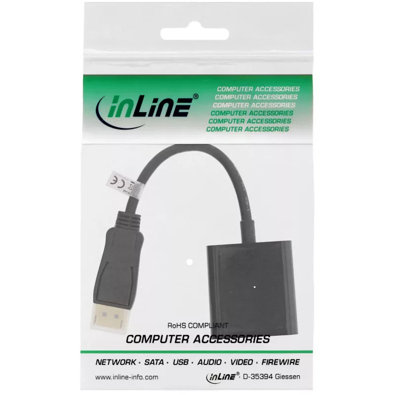 Microconnect DPDVID Videokabel-Adapter 0,15 m DisplayPort DVI-D Schwarz