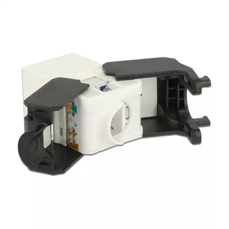 Delock 86266 Keystone-Modul RJ45 auf LSA Cat.6A UTP, weiß
