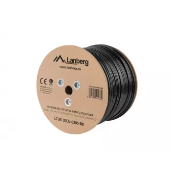 Lanberg LCU5-30CU-0305-BK Netzwerkkabel 305 m Cat5e U/UTP (UTP) Schwarz (LCU5-30CU-0305-BK)